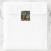 Old MacDonald had een koe. Vierkante Sticker (Tas)