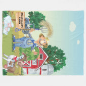 Old MacDonald's Boerderij Fleece Deken (Voorkant (Horizontaal))