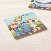 Old MacDonald's Boerderij Onderzetter 🐔 Schattige (Schuin)