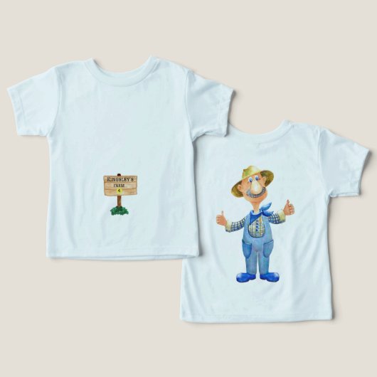 Old MacDonald's Boerderij 🐮 Schattige monogram (Ontwerp Voorkant & Achterkant)