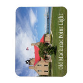Old Mackinac Point Light, Mackinac Bridge Magneet (Verticaal)