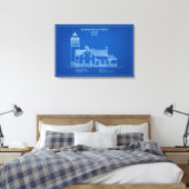 Old Mackinac Point Light - Michigan – AD Canvas Afdruk (Insitu (Slaapkamer))
