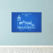 Old Mackinac Point Light - Michigan – AD Canvas Afdruk (Insitu (Houten vloer))