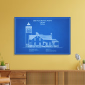 Old Mackinac Point Light - Michigan – AD Canvas Afdruk (Insitu (Woonkamer))