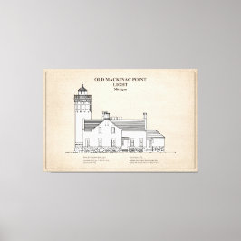 Old Mackinac Point Light - Michigan – SBD Canvas Afdruk