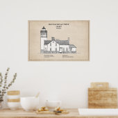 Old Mackinac Point Light - Michigan – SBD Poster (Keuken)
