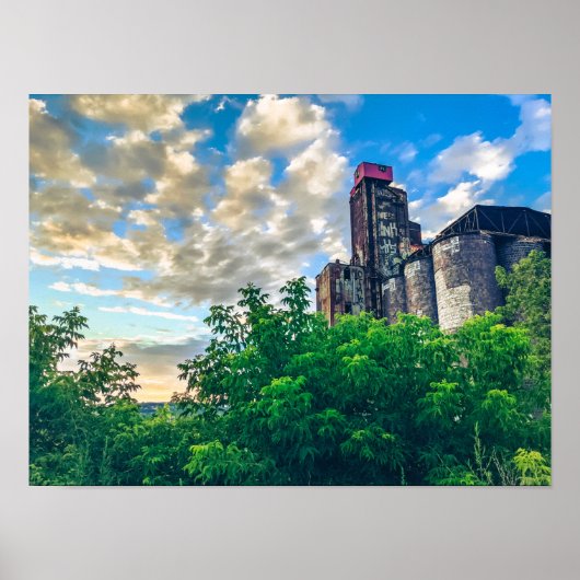 Old Malting Factory in Montreal, Quebec, Canada Poster (Voorkant)