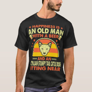 Old Man Beer Australian Stumpy Tail Cattle Dog T-shirt