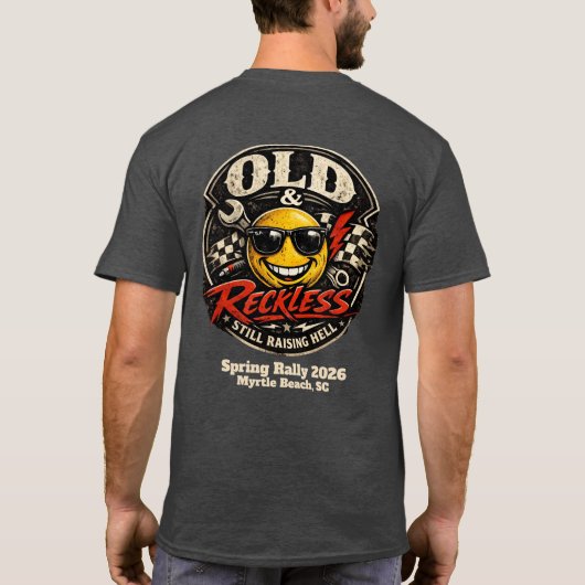 Old Man Biker Tee Myrtle Beach Bike Week T-shirt (Achterkant)