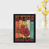 Old Man Boxing -  Kaart (Gele Bloem)