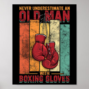 Old Man Boxing - Poster