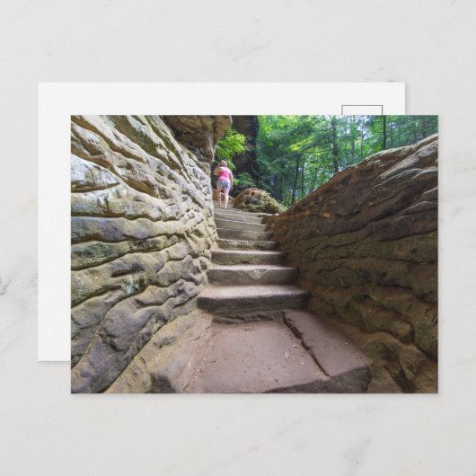 Old Man Cave, Hocking Hills State Park, Ohio Briefkaart (Voorkant / Achterkant)