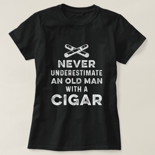 Old Man Cigar Smoker Humidor Tobacco Cigars Lover  T-shirt (Design voorkant)
