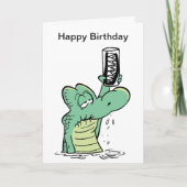 Old Man Croc Birthday Card Kaart (Voorkant)