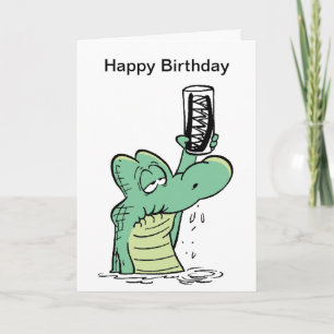 Old Man Croc Birthday Card Kaart