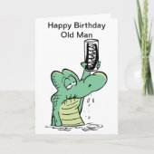 Old Man Croc Birthday Card Kaart (Voorkant)