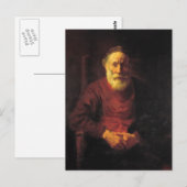 Old man in red - Rembrandt Briefkaart (Voorkant / Achterkant)