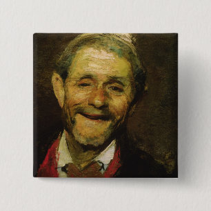 Old Man Laughing, 1881 Vierkante Button 5,1 Cm