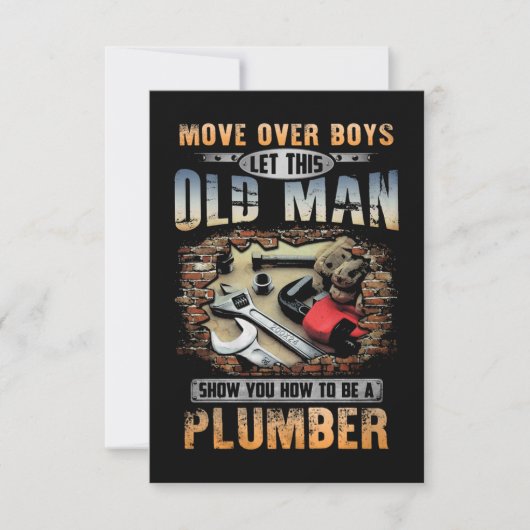 Old Man Plumber Kaart (Voorkant)