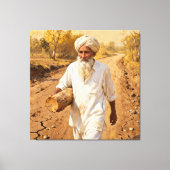 OLd Man Premium Wrapped Canvas Afdruk (Voorkant)