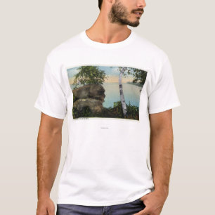 Old Man Rock Formation of Eagle Island Uitzicht T-shirt