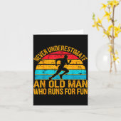 Old Man Running Humor Fitness Lover Funny Senior R Kaart (Gele Bloem)