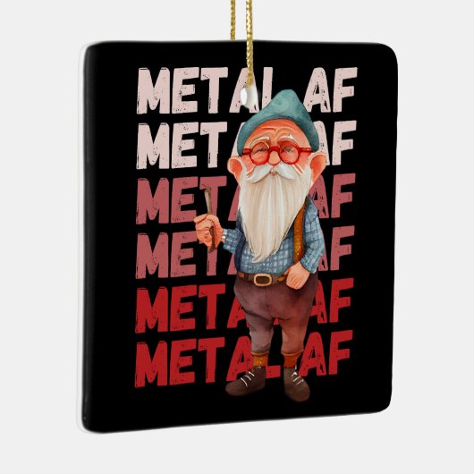 Old Man still Metal AF Keramisch Ornament (Rechts)