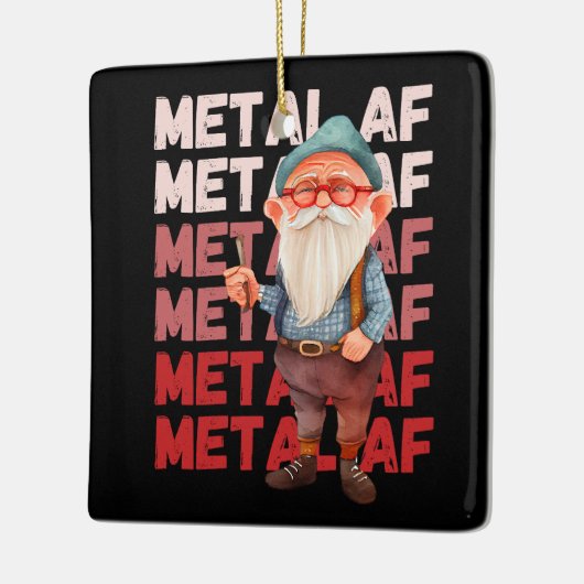 Old Man still Metal AF Keramisch Ornament (Links)