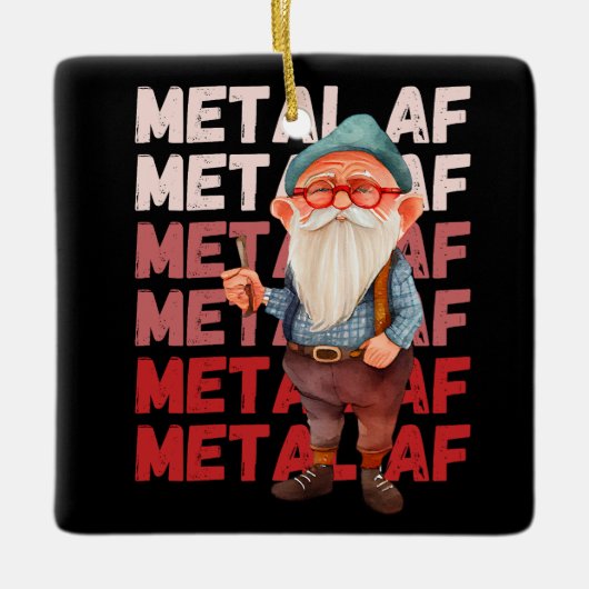 Old Man still Metal AF Keramisch Ornament (Voorkant)