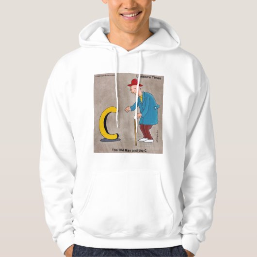 Old Man & The C Funny Hoodie van Rick London (Voorkant)
