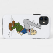 Old Man Waving Beard Cartoon iPhone 5 Hoesje (Achterkant (horizontaal))