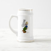 Old Man Waving Beard Stein Bierpul (Links)