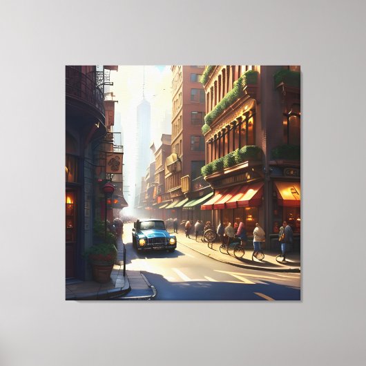 Old Manhattan Landscape One Canvas Afdruk (Voorkant)