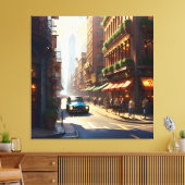 Old Manhattan Landscape One Canvas Afdruk (Insitu (Woonkamer))