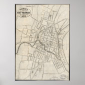 Old Map of Hartford, Connecticut (1859) Poster (Voorkant)
