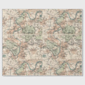 Old Map of London Richmond Kew Twickenham 1915 Cadeaupapier (Vlak)