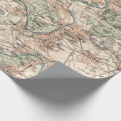 Old Map of London Richmond Kew Twickenham 1915 Cadeaupapier (Hoek)