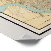 Old Map of New Orleans, LA Poster (Hoek)