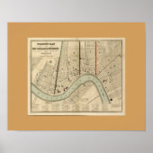 Old Map of New Orleans, LA Poster (Voorkant)