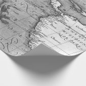 Old Maps Black and White Wrapping Paper Cadeaupapier (Hoek)