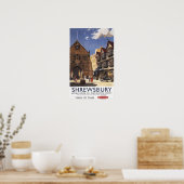 Old Market Hall Uitzicht British Railways Poster (Keuken)