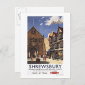 Old Market Hall Uitzicht British Railways Poster Briefkaart (Voorkant / Achterkant)