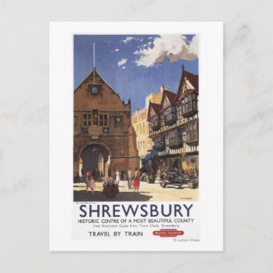 Old Market Hall Uitzicht British Railways Poster Briefkaart