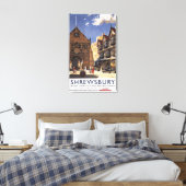 Old Market Hall Uitzicht British Railways Poster Canvas Afdruk (Insitu (Slaapkamer))
