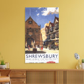 Old Market Hall Uitzicht British Railways Poster Canvas Afdruk (Insitu (Woonkamer))