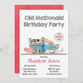 Old McDonald Boerderij Birthday Party (Voorkant / Achterkant)