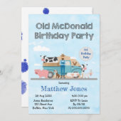 Old McDonald Boerderij Birthday Party (Voorkant / Achterkant)