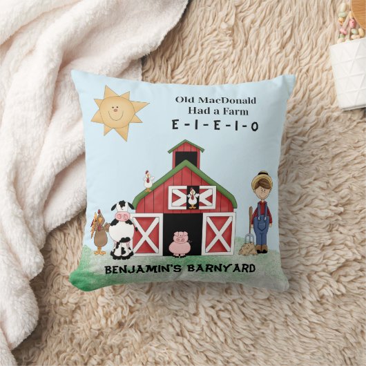 Old McDonald had een Boerderij Kussen (Deken)