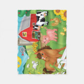 Old McDonald's Boerderij Flannel Blanket Fleece Deken (Voorkant)