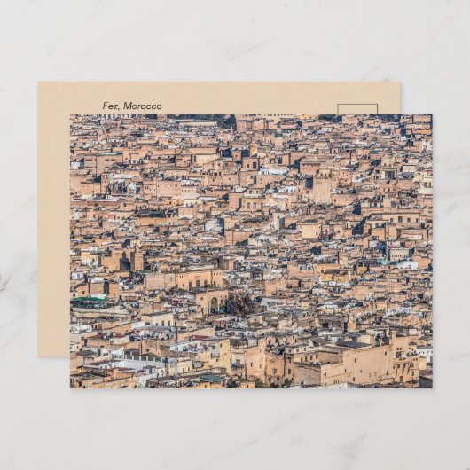 Old Medina, Fez Marokko Briefkaart (Voorkant / Achterkant)